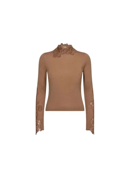Dzianinowy sweter Marella brązowy