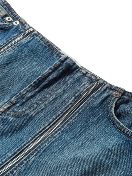 Fustă din denim Jean Paul Gaultier albastru