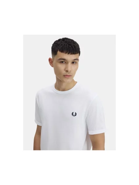 Tričko FRED PERRY Ringer Tee White XL bílé