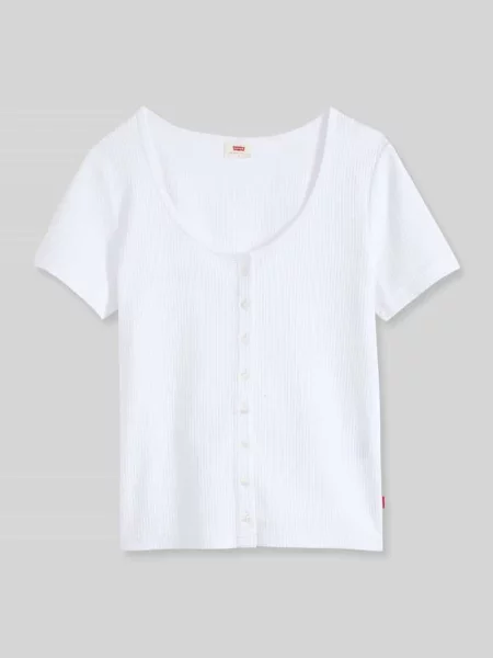 T-shirt o kroju slim fit z mieszanki bawełny Levi's biała