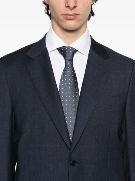 Costum Canali în carouri de costum albastru