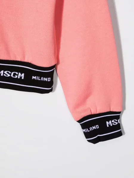 Bluza z kapturem dziecięca Msgm różowa