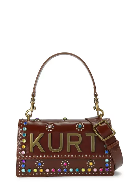 Kurt Geiger London torebka crossbody skórzana Shoreditch brązowa