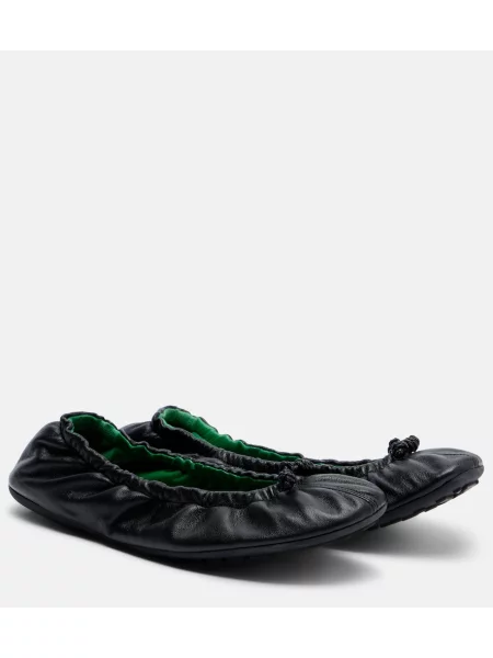 Balerini Bottega Veneta din piele negru