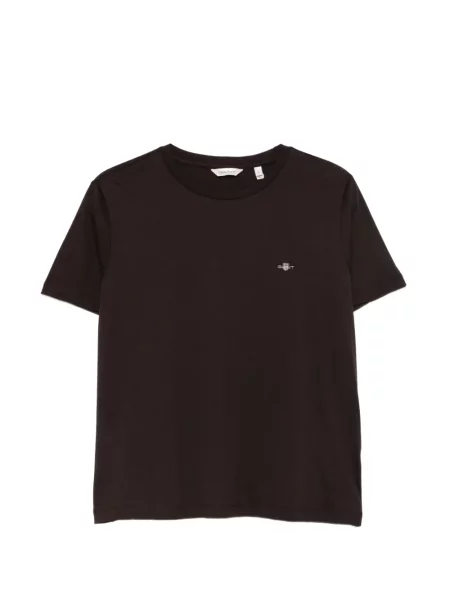 Tricou Gant cu broderie maro