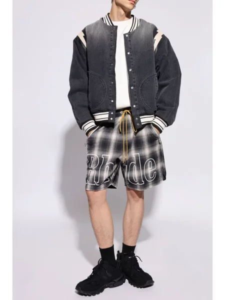 Pledinės raštuotos šortai Rhude juoda