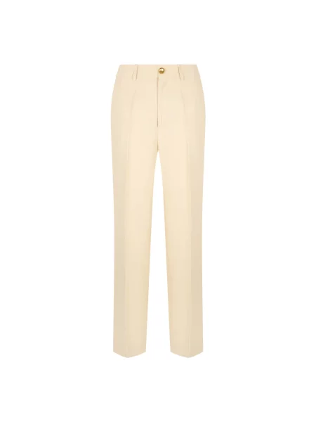 Lniany lniane spodnie Parosh beżowy