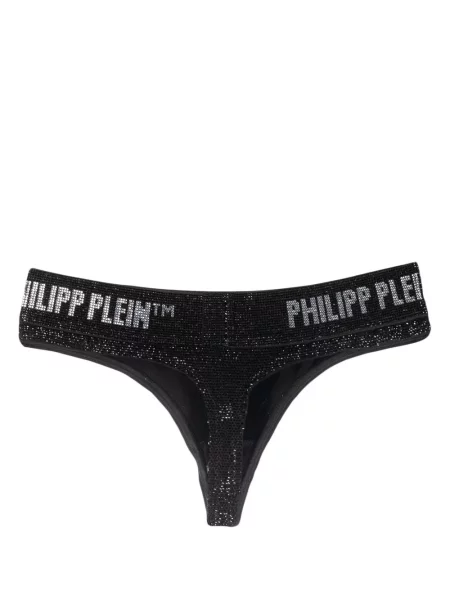 Stringai Philipp Plein su kristalais juoda
