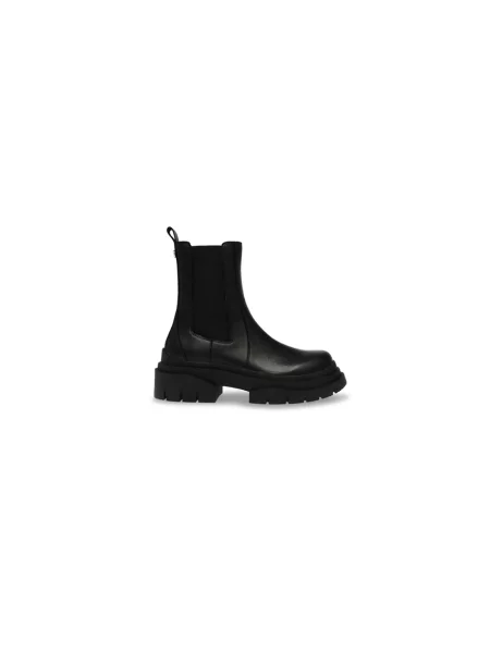 Buty do kostki Steve Madden skórzane wsuwane czarne
