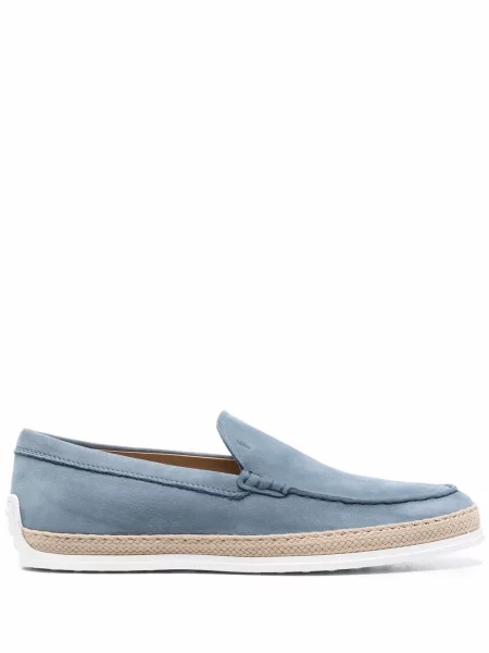 Pantofi loafer Tod's din piele de căprioară albastru