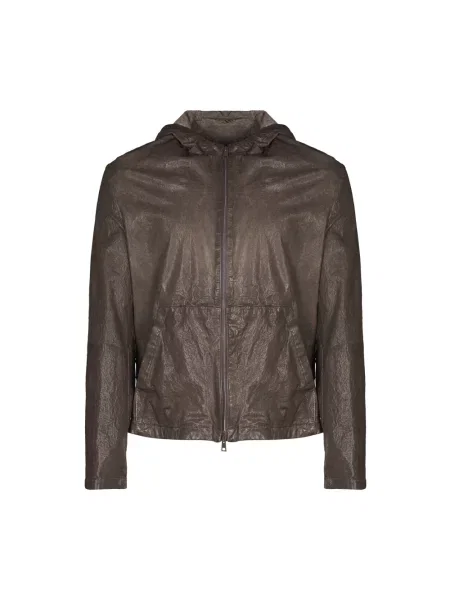 Kurtka skórzana Altea brązowa