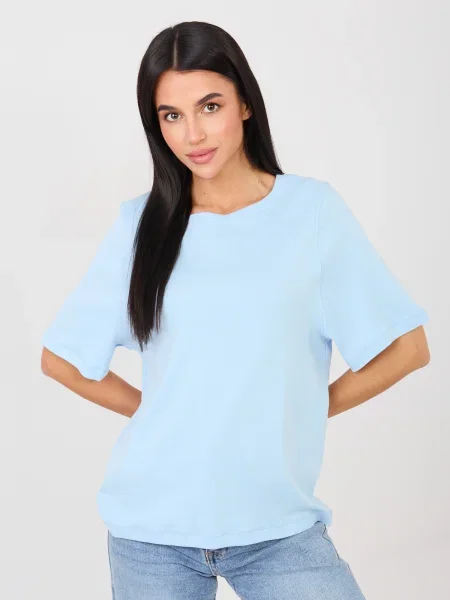 Tricou Rue Paris scurt albastru