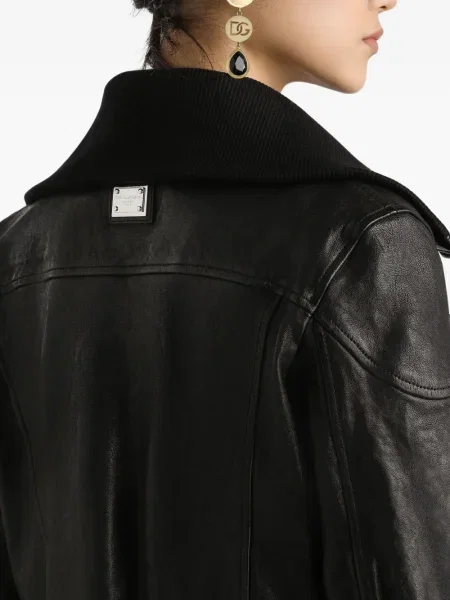 Geanta de piele Dolce & Gabbana negru