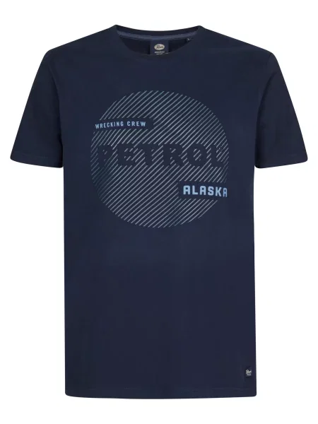 Petrol Industries Tricou albastru noapte gri