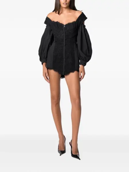 Rochie mini Norina St din dantelă negru