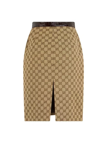 Spódnica ołówkowa Gucci beżowa