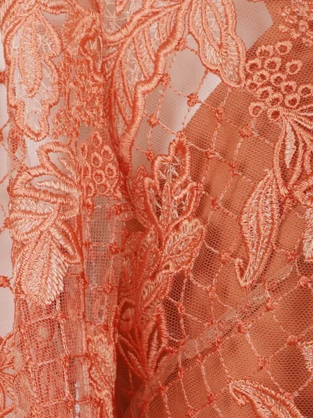 Φλοράλ κοστούμι φόρεμα Elie Saab πορτοκαλί