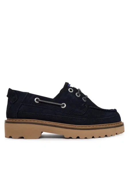 Nizki čevlji Tommy Jeans Tjw Archive Low Boat Shoe Mornarsko modra
