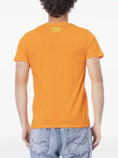 Tricou Cavalli Class cu imagine portocaliu