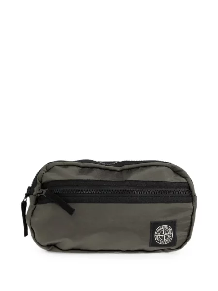 Curea Stone Island cu strasuri verde