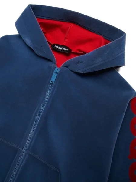 Bluza z kapturem dziecięca Dsquared2 niebieska