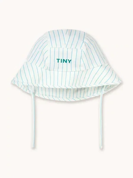 Tinycottons Дитячий капелюх CYAN FINE STRIPES BUCKET HAT