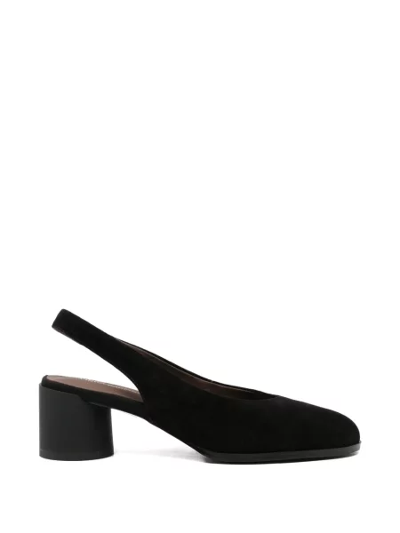 Papuci tip mules Linda Baumann din piele de căprioară slingback negru