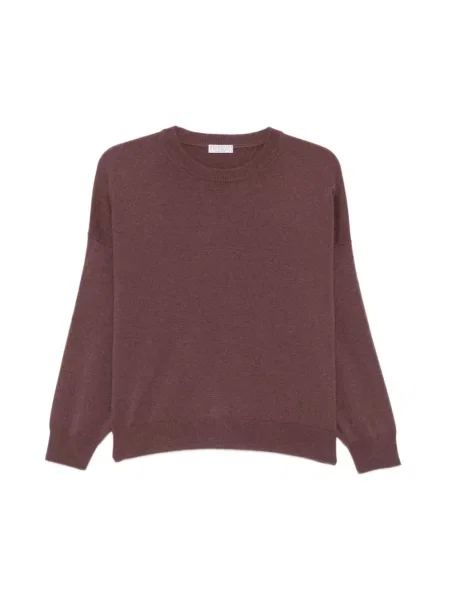 Sweter Brunello Cucinelli z kaszmiru czerwony