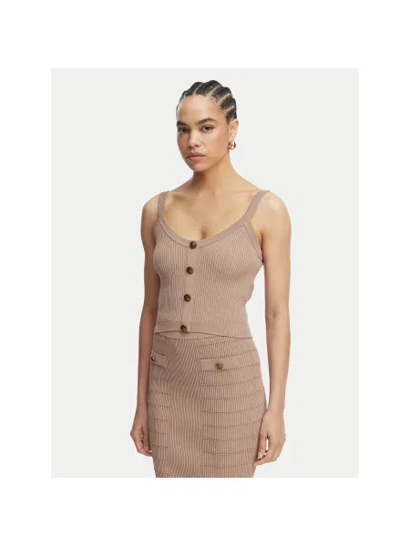 Guess Marškinėliai Regular Fit ruda