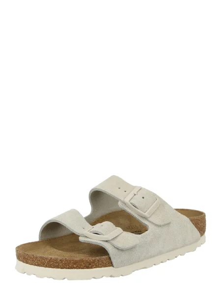 Birkenstock papuci din piele Arizona alb