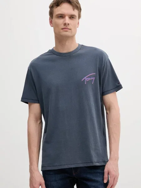 Тениска Tommy Jeans Relaxed Faded Graphic Tee Blue S синьо