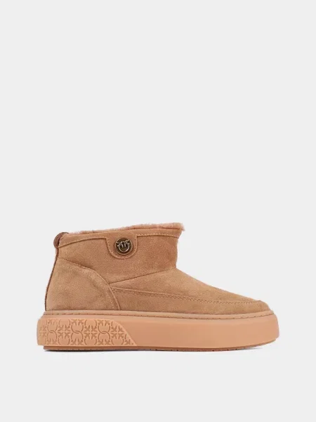 Кожаные сапоги Pinko коричневые