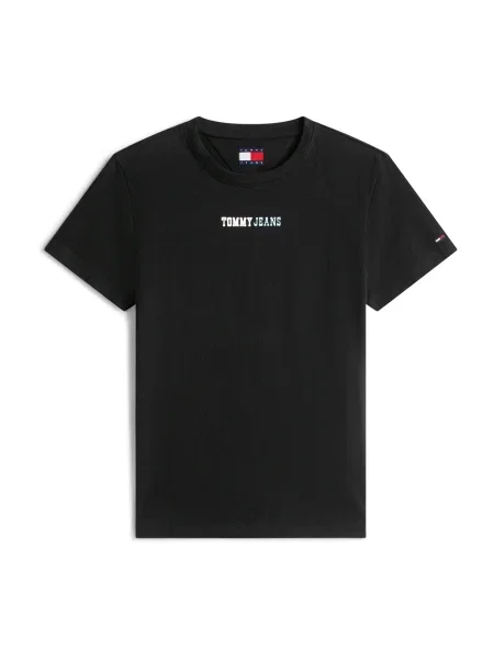Tommy Jeans Tricou ESSENTIAL negru alb