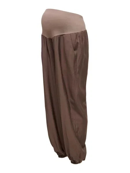 Only Maternity Pantaloni largi OLMCamillie ciocolatiu