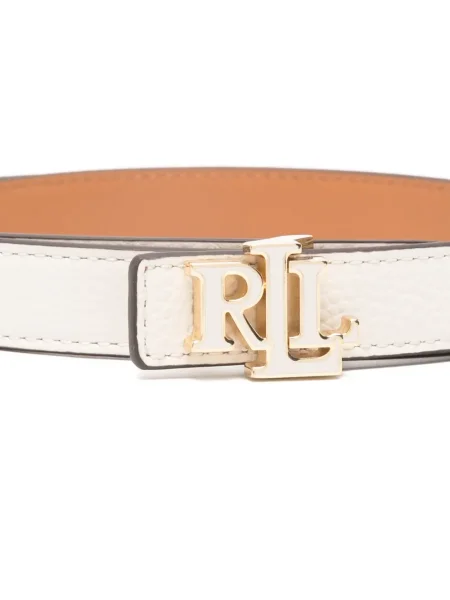Curea Lauren Ralph Lauren din piele alb