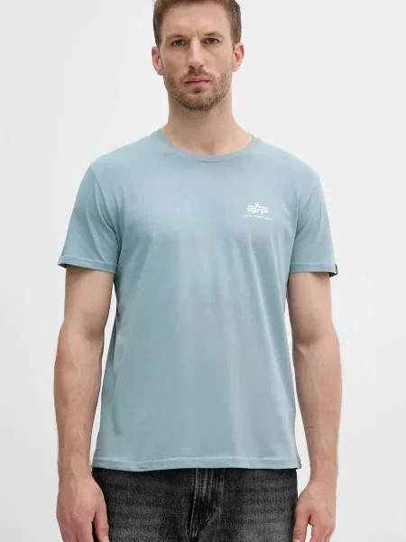 Тениска Alpha Industries с принт синьо