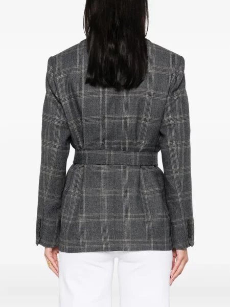Sacou Maje în carouri gri