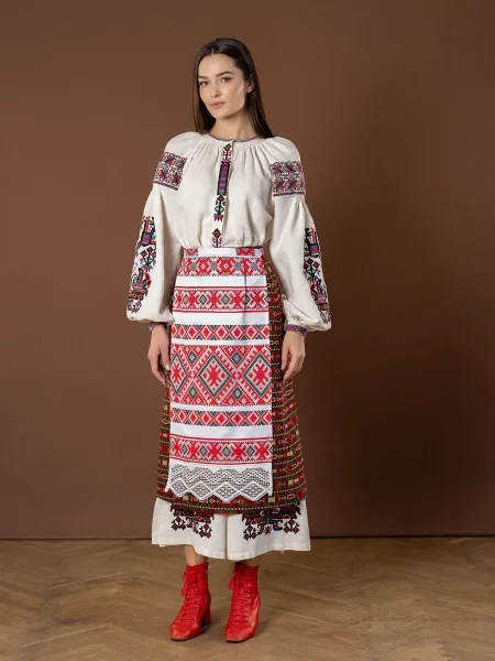 Едельвіка Ремінь-корсет Червоний/білий білий