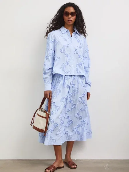 Medicine koszula z bawełny niebieska