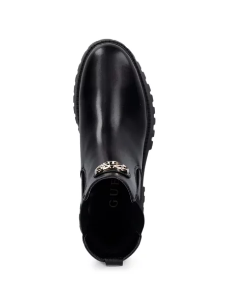 Cizme scurte Guess cu autograf negru