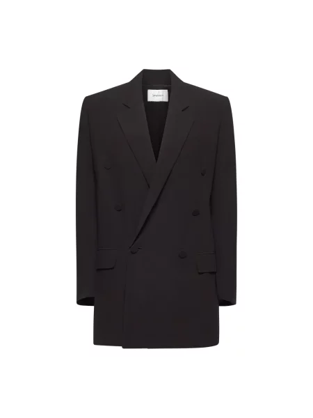 Jedwabna marynarka Saint Laurent brązowa