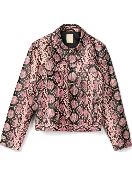 Kurtka skórzana Camperlab różowa