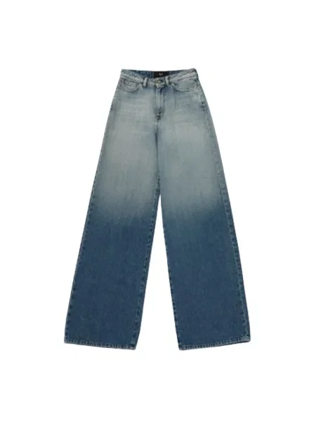 Szerokie jeansy 3x1 niebieskie