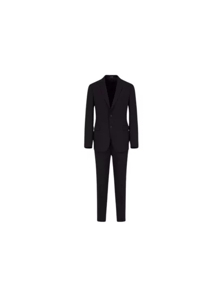 Garnitur Emporio Armani wełniany niebieski