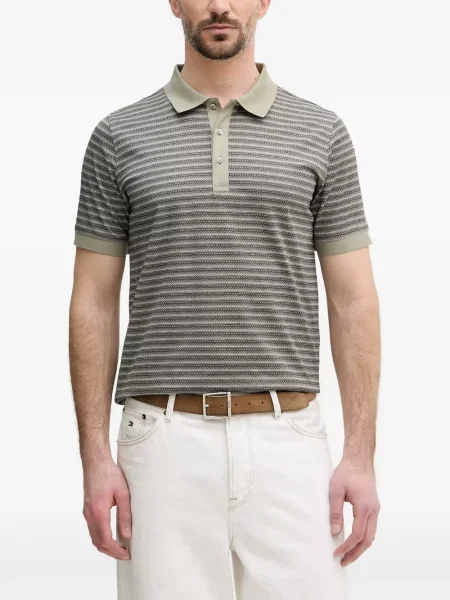 Tricou polo Karl Lagerfeld cu dungi verde