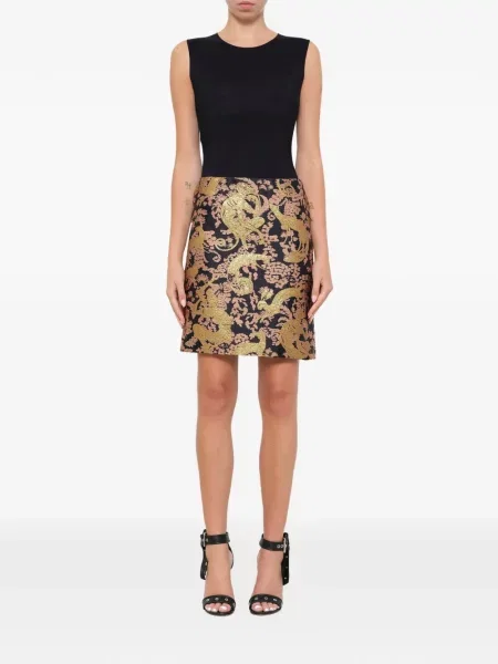 Fusta mini Lanvin cu imprimeu animal print din jacard
