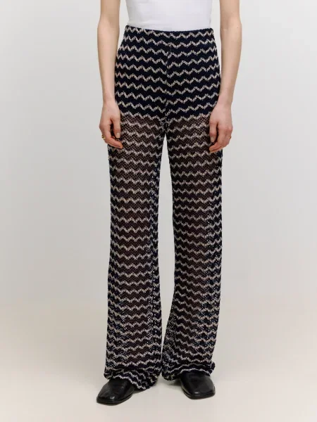 EDITED Pantaloni Finn negru alb