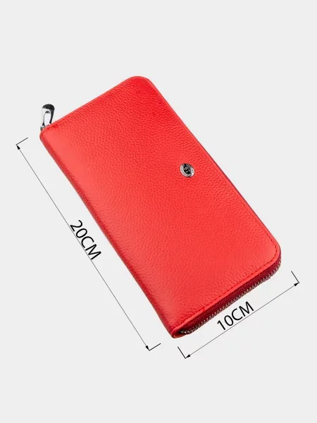 ST Leather Accessories Клатч Шкіра червоний