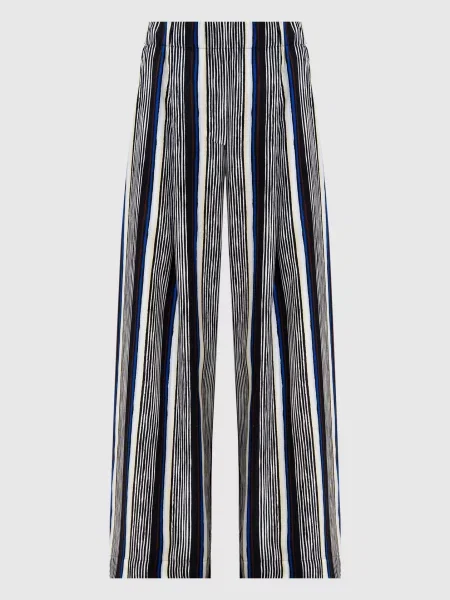 Шелковые брюки Proenza Schouler в полоску белые