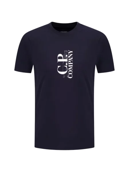 Tricou C.p. Company cu imagine scurt albastru